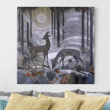 Obraz na płótnie - Jean Dunand - Dwa jelenie w lesie
