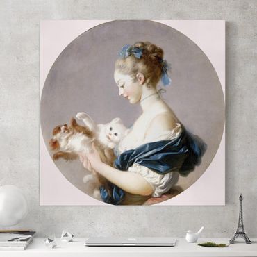 Obraz na płótnie - Jean Honoré Fragonard - Dziewczyna z psem