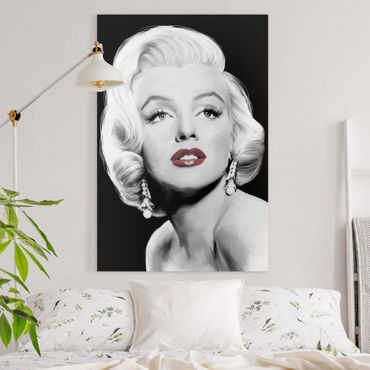 Obraz na płótnie - Marilyn z biżuterią na uszach
