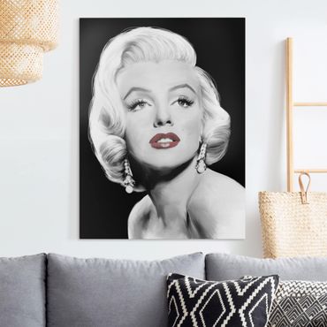 Obraz na płótnie - Marilyn z biżuterią na uszach