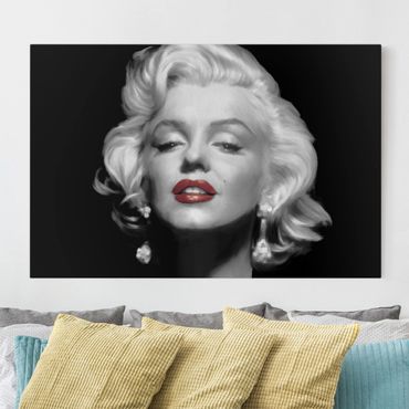 Obraz na płótnie - Marilyn z czerwonymi ustami