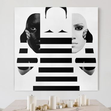 Obraz na płótnie - Maski w czerni i bieli
