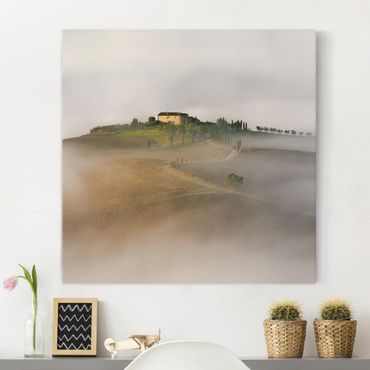 Obraz na płótnie - Poranna mgła w Toskanii
