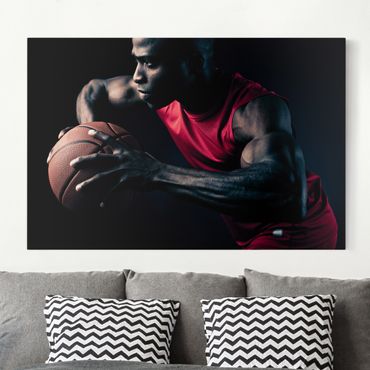 Obraz na płótnie - Ujęcie koszykarza z bliska