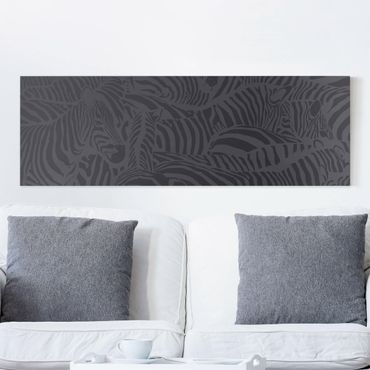 Obraz na płótnie - Czarna z paskiem w kształcie zebry