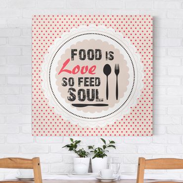 Obraz na płótnie - Żywność to miłość