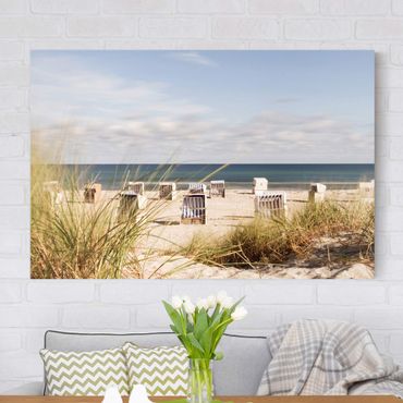 Obraz na płótnie - Krzesła nadmorskie i plażowe