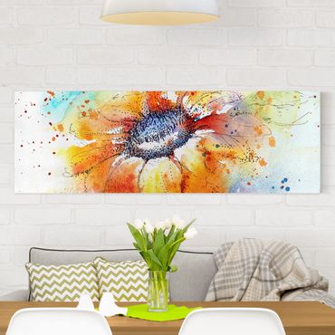 Obraz na płótnie - Malowany słonecznik