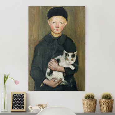 Obraz na płótnie - Paula Modersohn-Becker - Chłopiec z kotem