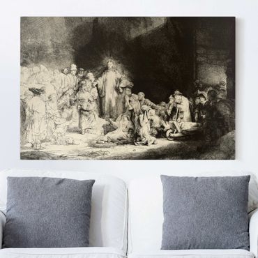 Obraz na płótnie - Rembrandt van Rijn - Chrystus uzdrawia chorych
