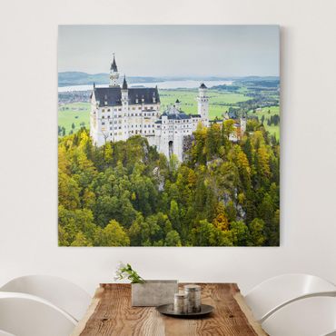 Obraz na płótnie - Zamek Neuschwanstein Panorama