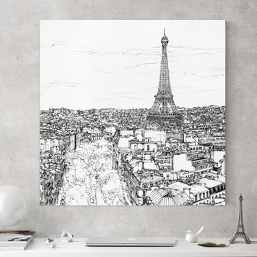 Obraz na płótnie - Studium miasta - Paryż