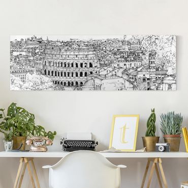 Obraz na płótnie - Studium miasta - Rzym