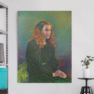 Obraz na płótnie - Theo van Rysselberghe - Młoda kobieta w zielonej sukience
