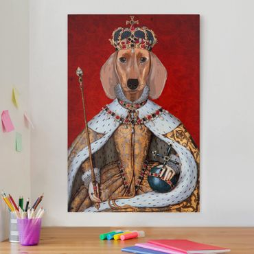 Obraz na płótnie - Portret zwierzęcia - Królewna jamniczka