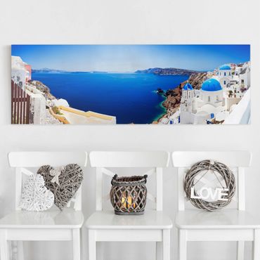 Obraz na płótnie - Widok na Santorini