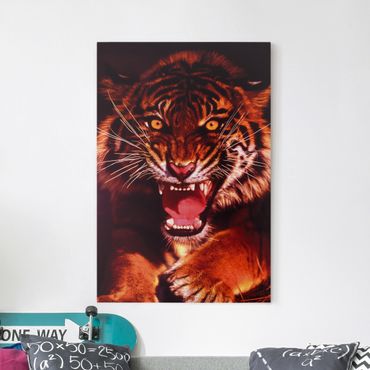 Obraz na płótnie - Dziki tygrys