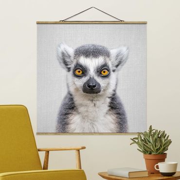Plakat z wieszakiem - Lemur Ludwig - Kwadrat 1:1