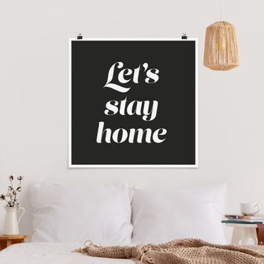 Plakat - Zostańmy w domu Literówka