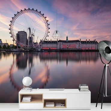 Fototapeta - London Eye o wschodzie słońca