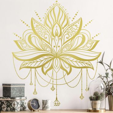 Naklejka na ścianę - Lotus z łańcuchami