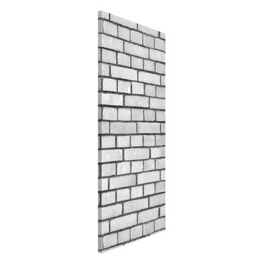 Tablica magnetyczna - Biała ściana z cegły
