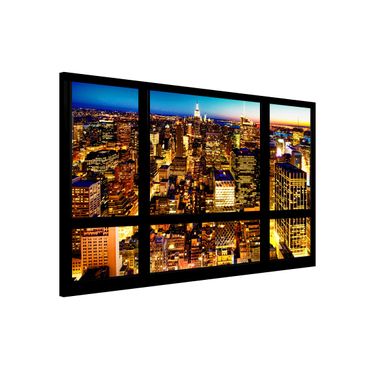 Tablica magnetyczna - Widok z okna na Nowy Jork nocą