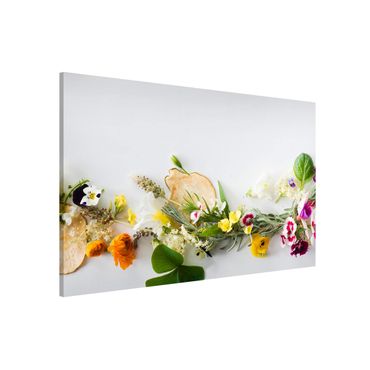 Tablica magnetyczna - Świeże zioła z jadalnymi kwiatami