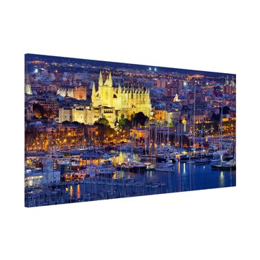 Tablica magnetyczna - Palma de Mallorca - panorama miasta i port