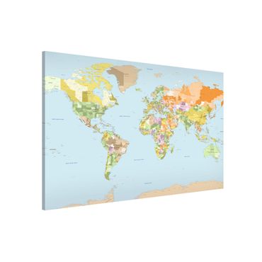Tablica magnetyczna - Polityczna mapa świata