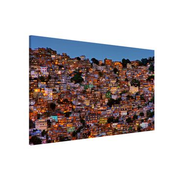 Tablica magnetyczna - Rio de Janeiro Zachód słońca w faweli