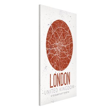 Tablica magnetyczna - Mapa miasta Londyn - Retro