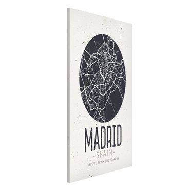 Tablica magnetyczna - Mapa miasta Madryt - Retro