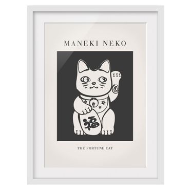 Plakat w ramie - Maneki Neko - Szczęśliwy kot