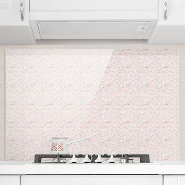 Panel szklany do kuchni - Marble Pattern Rosé