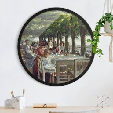 Okrągły obraz w ramie - Max Liebermann - The Restaurant Terrace Jacob