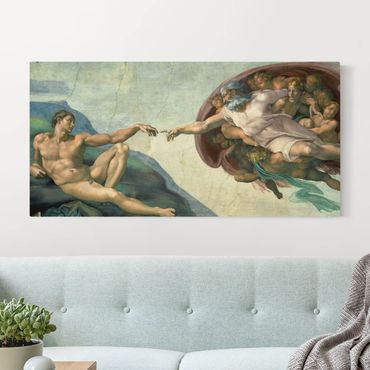 Obraz na naturalnym płótnie - Michelangelo - Kaplica Sykstyńska