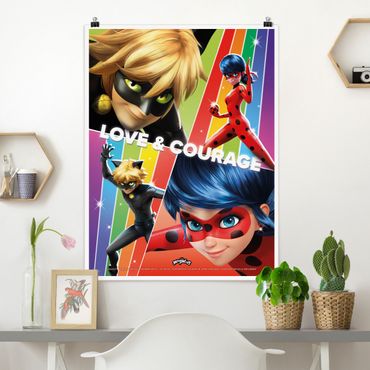 Plakat - Miraculous Love & Courage - Format pionowy 3:4