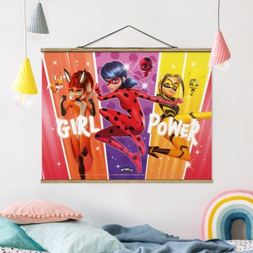 Plakat z wieszakiem - Miraculous Rainbow Girl Power - Format poziomy 4:3