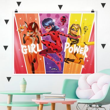 Plakat - Miraculous tęczowa moc dziewczyn - Format poziomy 4:3