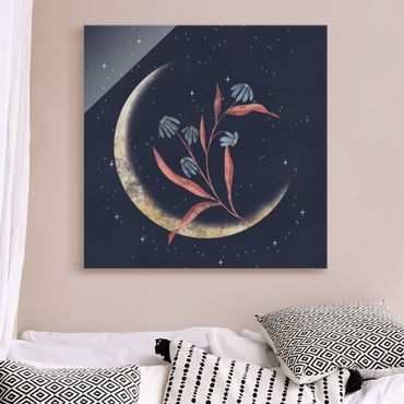 Obraz na szkle - Crescent Moon and Marguerites