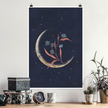 Plakat reprodukcja obrazu - Crescent Moon and Marguerites