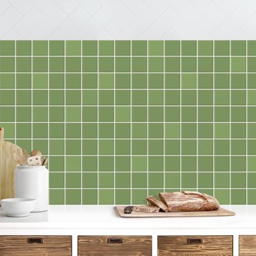 Panel ścienny do kuchni - Płytki mozaikowe - zielone