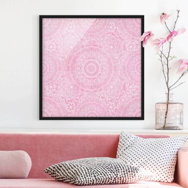 Plakat w ramie - Wzór Mandala Pink