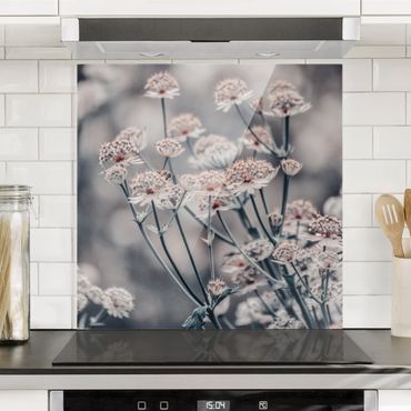 Panel szklany do kuchni - Mistyczna krzewinka kwitnąca
