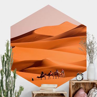 Sześciokątna tapeta samoprzylepna - Pustynia Namib