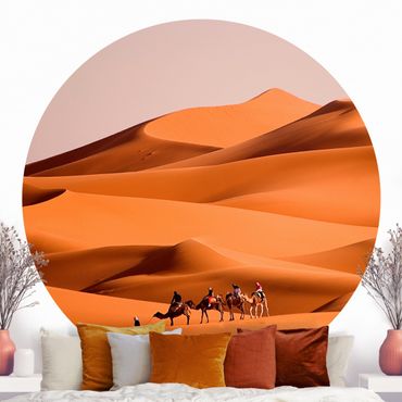 Okrągła tapeta samoprzylepna - Pustynia Namib