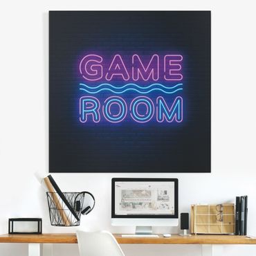 Obraz na płótnie - Neon Text Game Room