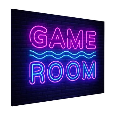 Tablica magnetyczna - Neon Text Game Room - Format poziomy 4:3