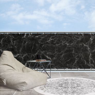 Osłona balkonowa zapewniająca prywatność - Nero Carrara